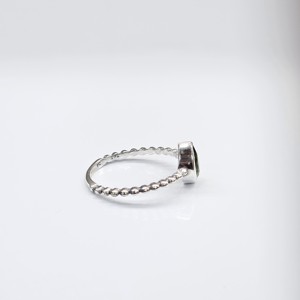 Custom 925 Sterling <b>Silver</b> Peridot Gemstone <b>Solitaire</b> <b>Ring</b> Pear Shape Stackable Band for Everyday Wear Women's Jewelry - Product Image 3