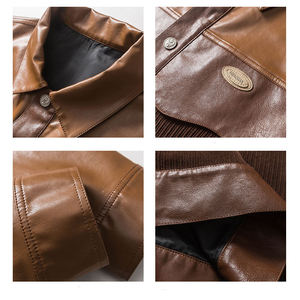Premium Cowhide Leather <b>Jacket</b> for <b>Men</b> Custom Motorcycle Biker <b>Jacket</b> Genuine Leather Supplier OEM ODM Wholesale - Product Image 6