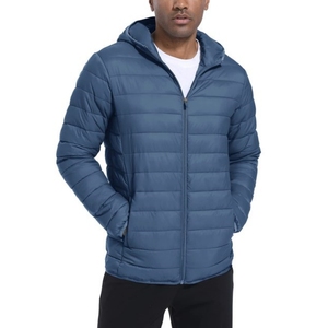 Breathable Lightweight Mens Puffer Nylon Wind Breaker <b>Jacket</b> Ripstop Quick Dry Hooded Waterproof Windbreaker Down Coat - Product Image 4