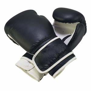 Gants de boxe en cuir marron avec fermeture Velcro, pour entraînement adulte, doigts entièrement couverts - Product Image 5