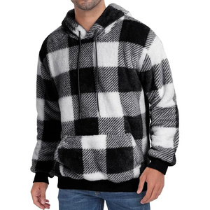 Custom Fluffy Polar <b>Fleece</b> <b>Sherpa</b> Fur Lined Hoodie Sweatshirt Breathable Embroidery Winter Warm Fluffy Hoodie Sweatshirt Unisex - Product Image 6