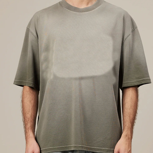 Camiseta Vintage de Alta Calidad, 100% Algodón, Teñida, Holgada, Extra Grande, Lisa - Product Image 6
