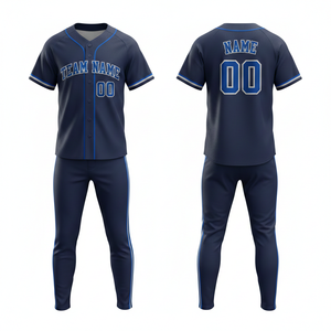 Conjunto de Uniforme de Béisbol Personalizado, Jersey y Pantalones Sublimados, Transpirables, de Poliéster, para Entrenamiento y Partidos de Equipo - Product Image 4