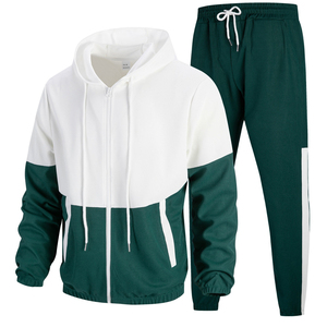 Conjunto Deportivo Personalizado para Hombre, Sudadera con Capucha Blanca con Cierre Completo y Pantalones Deportivos a Juego - Product Image 5