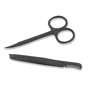 Slanted pointed tip <b>eyebrow</b> <b>tweezer</b> use for grooming <b>eyebrows</b> chin hair stainless steel high quality Scissor custom logo - Product Image 3