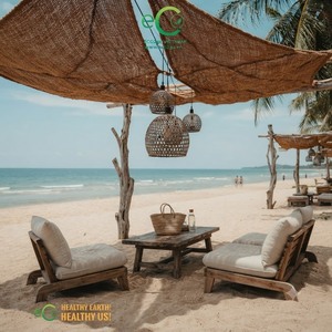 Custom Boho Style Natural Coir Fiber <b>Sun</b> <b>Shade</b> Net Biodegradable Outdoor Patio Coir Canopy <b>Shade</b> Sail Wholesale - Product Image 2