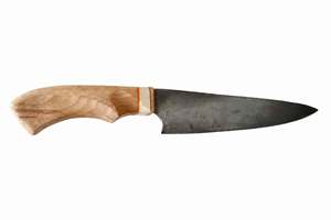 Cuchillo de Cocina de Acero con Alto Contenido de Carbono, Mango de Madera Personalizado, Acabado Forjado, Herramienta Culinaria Profesional - Product Image 5