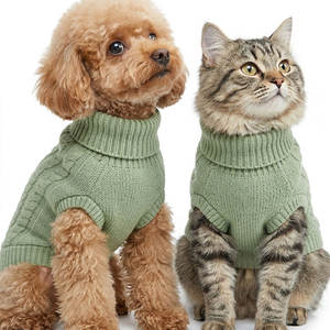 Pull tricoté chaud pour animaux de compagnie – Vêtements élégants pour chiots et chatons, idéal pour l'extérieur en saison froide – En vente 2026 - Product Image 1