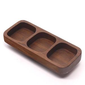 handmade wooden compartment serving tray platter kitchen ware spices wooden serving tray platter handmade tray - Product Image 3
