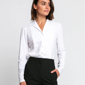 Blusa Casual Holgada para Mujer, con Rayas Amarillas, Tela Popelina, Hombros Caídos, Cuello Camisero, Estilo Vintage para Primavera y Otoño - Product Image 1