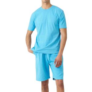 Ensemble deux pièces tricoté imprimé pour homme, t-shirt et short d'été, en coton respirant, tenue décontractée streetwear fitness, logo personnalisé - Product Image 3