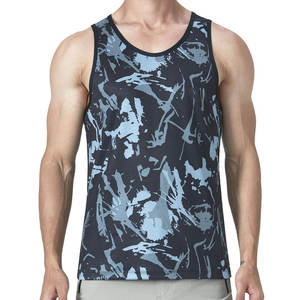 Débardeur sans manches pour homme 2026, imprimé camouflage, col rond, séchage rapide, style sportif, en polyester tricoté, coupe ajustée - Product Image 5