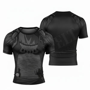Custom Sublimated Cycling Jersey Short Sleeve <b>Compression</b> <b>Shirt</b> Breathable Sports Fitness Summer All Over Printed Rash Guards - Product Image 2