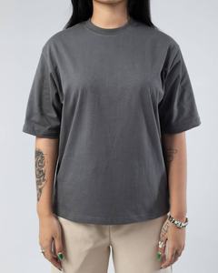 T-shirt pour femme en coton 100% de qualité supérieure, logo personnalisé, uni, coupe ample, épaules tombantes, col rond, décontracté, respirant, 240 GSM - Product Image 3