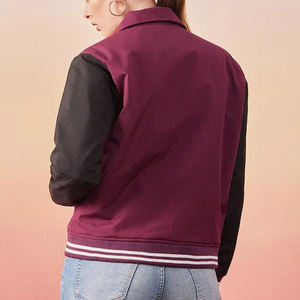 แจ็คเก็ตวาร์ซิตี้ขนแกะสำหรับผู้หญิง สีตามสั่ง ขายส่ง เป็นมิตรกับสิ่งแวดล้อม แห้งเร็ว ระบายอากาศได้ดี - Product Image 5