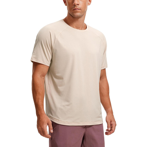 Nouveau T-shirt tricoté à manches courtes et col rond pour homme 2026, couleur unie, coupe classique, séchage rapide, style décontracté, blanc, pour la gym - Product Image 3