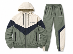 Custom Nylon Casual Lightweight Reversible Windbreaker <b>Tracksuit</b> 2-Piece Set Men Streetwear Outdoor Zip-Up OEM - Product Image 1