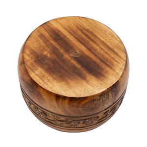 Bol en bois artisanal haut de gamme, écologique, à grain naturel unique, style américain, pour salades, fruits et collations - Product Image 6