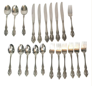 Handmade Metal Eco-Friendly Stainless Steel Flatware Sets with High Mirror Polish Knife <b>Fork</b> Spoon for Kids Back to School - Product Image 3