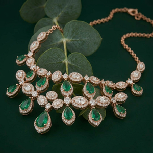 Collier ras de cou en or 18 carats avec diamant cultivé en laboratoire certifié IGI et boucles d'oreilles pour femme, pour mariage et fiançailles - Product Image 5
