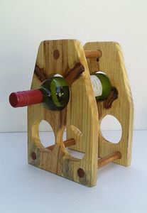 Premium Wooden Wine Bottle Rack For Countertop Display <b>Storage</b> With Stylish Design For Home And Restaurant Use - Product Image 5