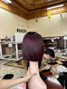 180% Virgin Red Wine <b>Bob</b> <b>Wig</b> Bone Straight Vietnamese Human Hair <b>Wigs</b> with HD Lace Single Weft Best Price on the Market - Product Image 6