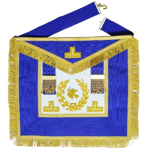 Delantal Masónico Azul Rey Bordado Past Master - Product Image 4