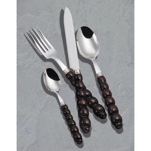 Ensemble de couverts en résine marron avec têtes en métal argenté, parfait pour la maison, les restaurants, les cafés et l'usage quotidien, en provenance d'Inde - Product Image 6