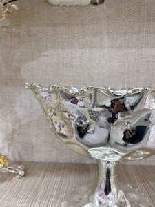 Cuenco Decorativo de Estilo Artístico con Pedestal para Exhibición de Frutas, Arreglo Elegante de Pétalos de Flores para Mesa y Decoración Espiritual - Product Image 5