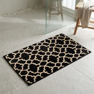 Tapis de sol en microfibre tissée lavable de qualité supérieure 1200 GSM, motif Mugal Jali beige café, pour portes d'entrée, couloirs, chambres, salons - Product Image 5