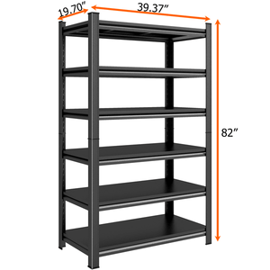 Heavy Duty 6-Tier Adjustable Metal Shelf 2400LBS Garage <b>Storage</b> Rack for Kitchen <b>Laundry</b> Other Areas - Product Image 4