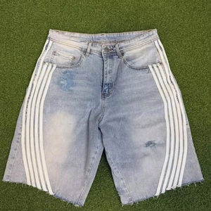 Pantalones Cortos de Mezclilla de Verano de Alta Calidad para Hombre, Jeans Cortos para Hombre, Pantalones Cortos Juveniles, Jeans Holgados, Servicio OEM - Product Image 1