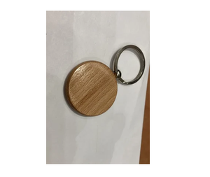 Eco-Friendly Wood <b>Keyring</b> Natural Rectangular Shape Silver <b>Ring</b> Eco-Friendly Material Wood <b>Keyring</b> Hot Sale - Product Image 2