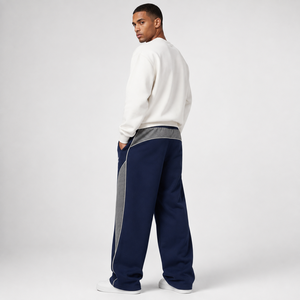 Cold Weather 420 GSM Cotton Blend Fleece Men's High Elastic <b>Drop</b> <b>Crotch</b> Baggy Sweatpants Custom Embroidery <b>Joggers</b> OEM - Product Image 2