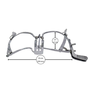 Écarteur buccal Whitehead avec abaisse-langue 15 cm, instrument chirurgical dentaire en acier inoxydable pour adulte, à cliquet, ergonomique et manuel - Product Image 5