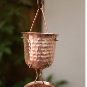 ชุดถังแขวนโซ่ทองแดงสำหรับตกแต่งสวนกลางแจ้ง สไตล์เรียบง่าย - Product Image 5