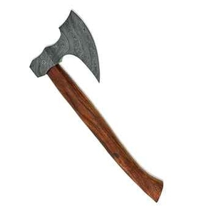 Hacha de Acero de Damasco Hecha a Mano con Mango de Madera de Palisandro para Trabajos en Madera, Personalización ODM/OEM, 1 kg - Product Image 1