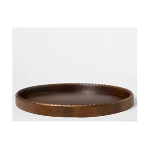 Plateau de service décoratif en bois, artisanal, moderne, luxueux et durable, pour charcuterie, fromages, craquelins, fruits et noix - Product Image 2