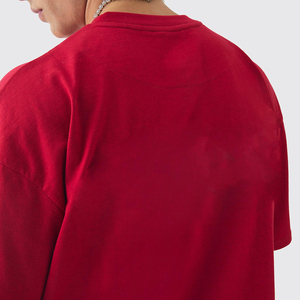 เสื้อยืดผู้ชายทรงโอเวอร์ไซส์ วินเทจ ผ้าฝ้ายถักคุณภาพสูง 100% แขนสั้น คอกลม ดีไซน์เรียบง่าย น้ำหนัก 220 กรัม ปรับแต่งได้ตามต้องการ - Product Image 2