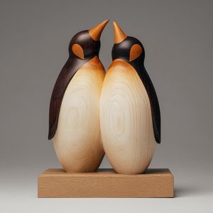 Pièce d'art décorative en bois, sculpture pour la décoration de la maison - Product Image 1