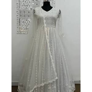 Beautiful XL Size Gown & Dupatta with Embroidery Thread and <b>Sequins</b> Work for Party Wear - Product Image 5
