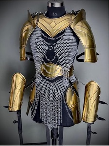 Armadura de Acero Plateada con Grabados de Estilo Medieval para Cosplay, Imitación Antigua Moderna, Modelo Brave Lady - Product Image 4