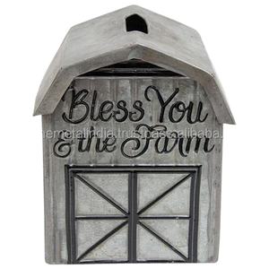 Atractivo servilletero en metal galvanizado con acabado Gris de primera calidad, perfecto para vajilla de interior y exterior - Product Image 1