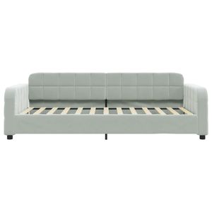 39.4 grigio chiaro "x 74.8" letto da giorno in velluto senza materasso piccoli spazi soluzione di biancheria da letto comoda - Product Image 3