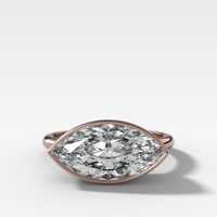 Bague de fiançailles classique pour femme en or 14 carats avec diamant de laboratoire marquise de 3 carats certifié IGI, serti clos, pierres latérales en diamant CVD HPHT
