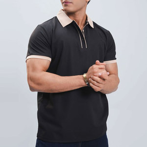 Collar Design Solid Color Breathable <b>Canvas</b> Men's for Shirts Customized Logo Short Sleeve High Quality Casual Outdoor Sportswear - Product Image 6