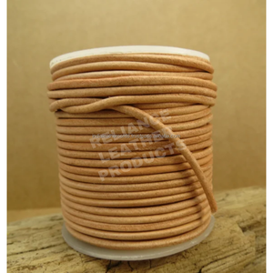 Corde de couleur en cuir rond naturel de 3.0MM pour la fabrication de bijoux et les décorations cordon en cuir réglable en cuir véritable pour pendentifs - Product Image 1