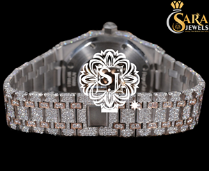 Relojes mecánicos de diamante natural blanco de joyería fina de primera calidad de excelente calidad a precios asequibles - Product Image 4