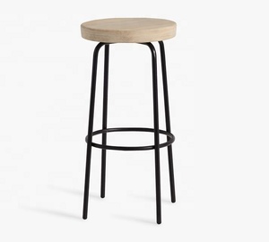 Tabouret de Bar et de comptoir en métal et en bois, faits à la main en inde, entreprises commerciaux, Restaurant, intérieur et extérieur, 2022 meilleurs - Product Image 5