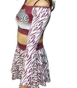 Nouveaux uniformes de cheerleading personnalisés respirants à manches longues pour adultes, imprimés, OEM, costumes de danse All Stars, ensemble 100% polyester - Product Image 4